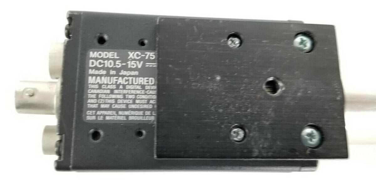 Used SONY XC-75-1 CCD CAMERA W/ 3'' IN. LENS & MOUNTING BRACKET 10.5-15VDC XC-75