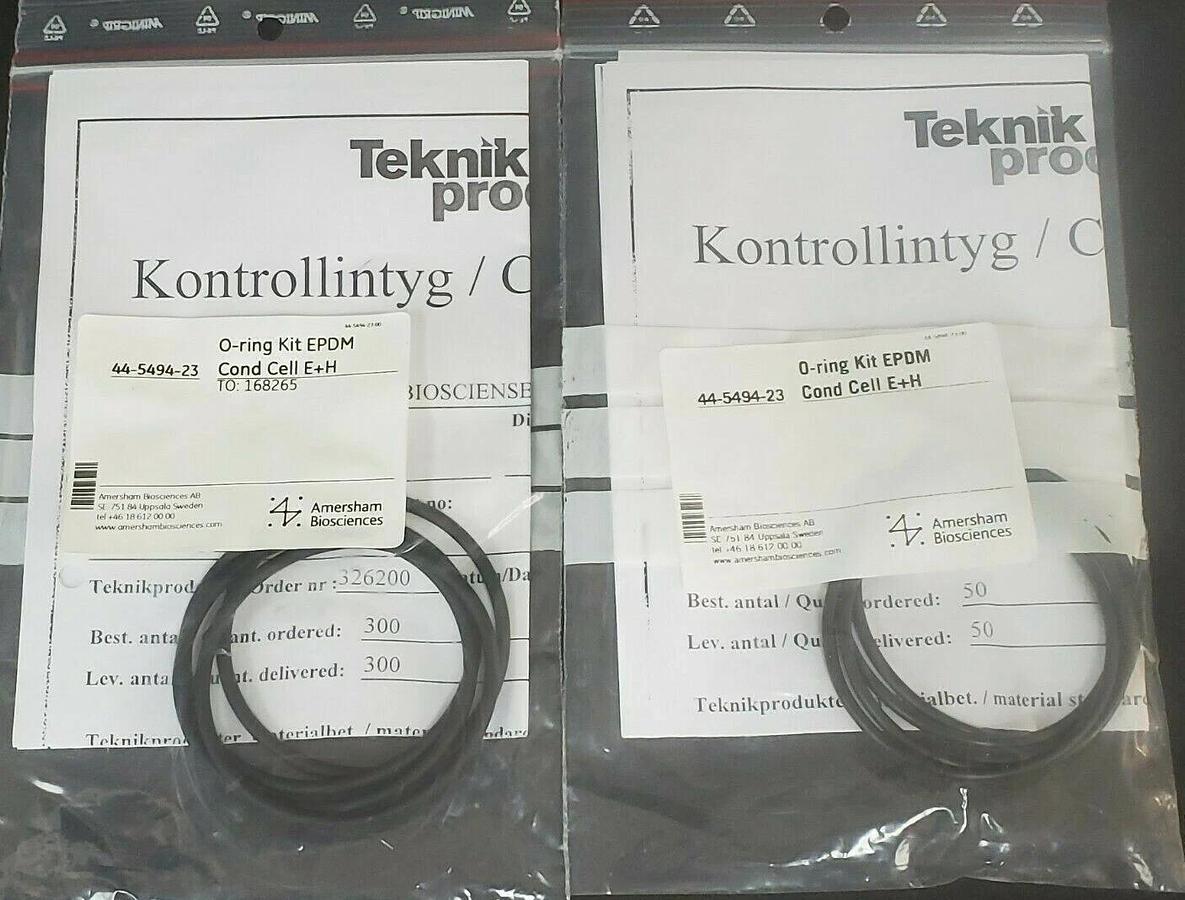 Used LOT OF 2 NEW AMERSHAM BIOSCIENCES 44-5494-23 O-RING KITS EPDM COND. CELL E+H