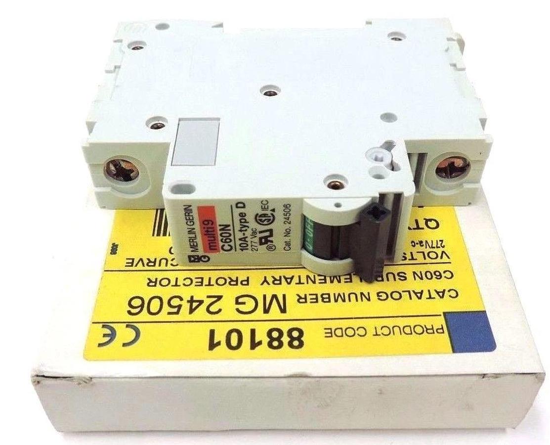 Used NIB SQUARE D MG24506 C60N SUPPLEMENTARY PROTECTOR 88101, 1-POLE, 10AMPS