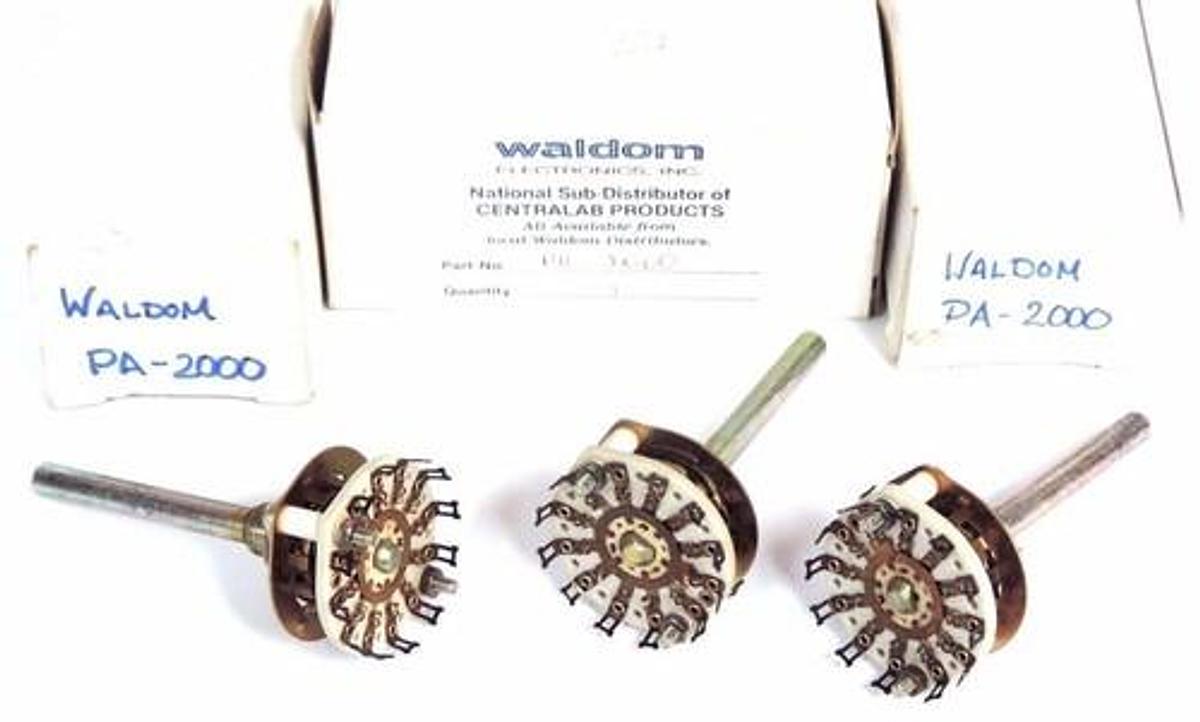 Used LOT OF 3 NIB WALDOM ELECTRONICS PA-2000 ROTARY SWITCH PA2000