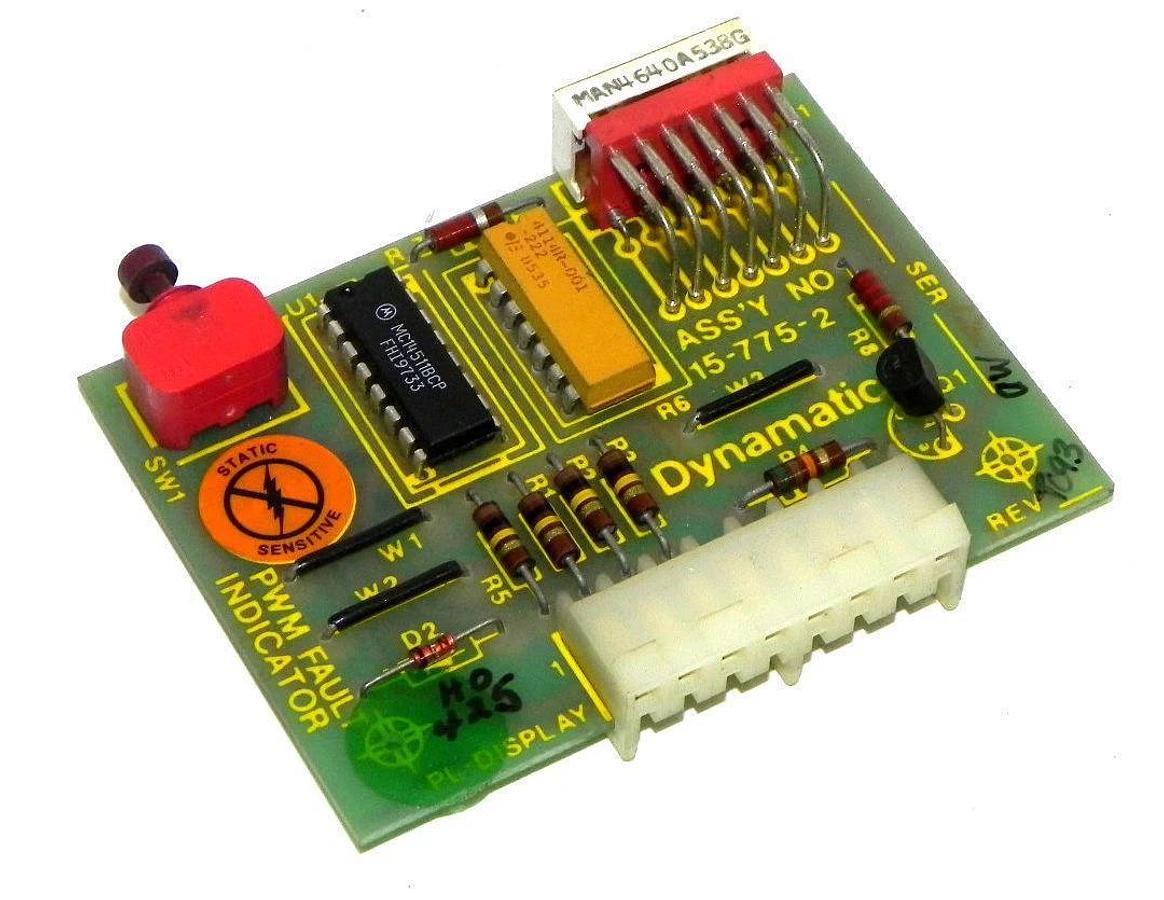 Used DYNAMATIC 15-775-2 FAULT INDICATOR PC BOARD 157752