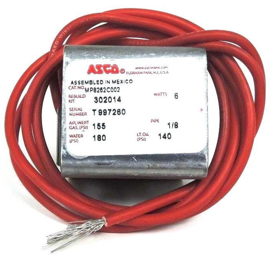 Used ASCO MP8262C002 SOLENOID COIL MP-C-011 1/8" PIPE 6 WATTS 099216-001-D
