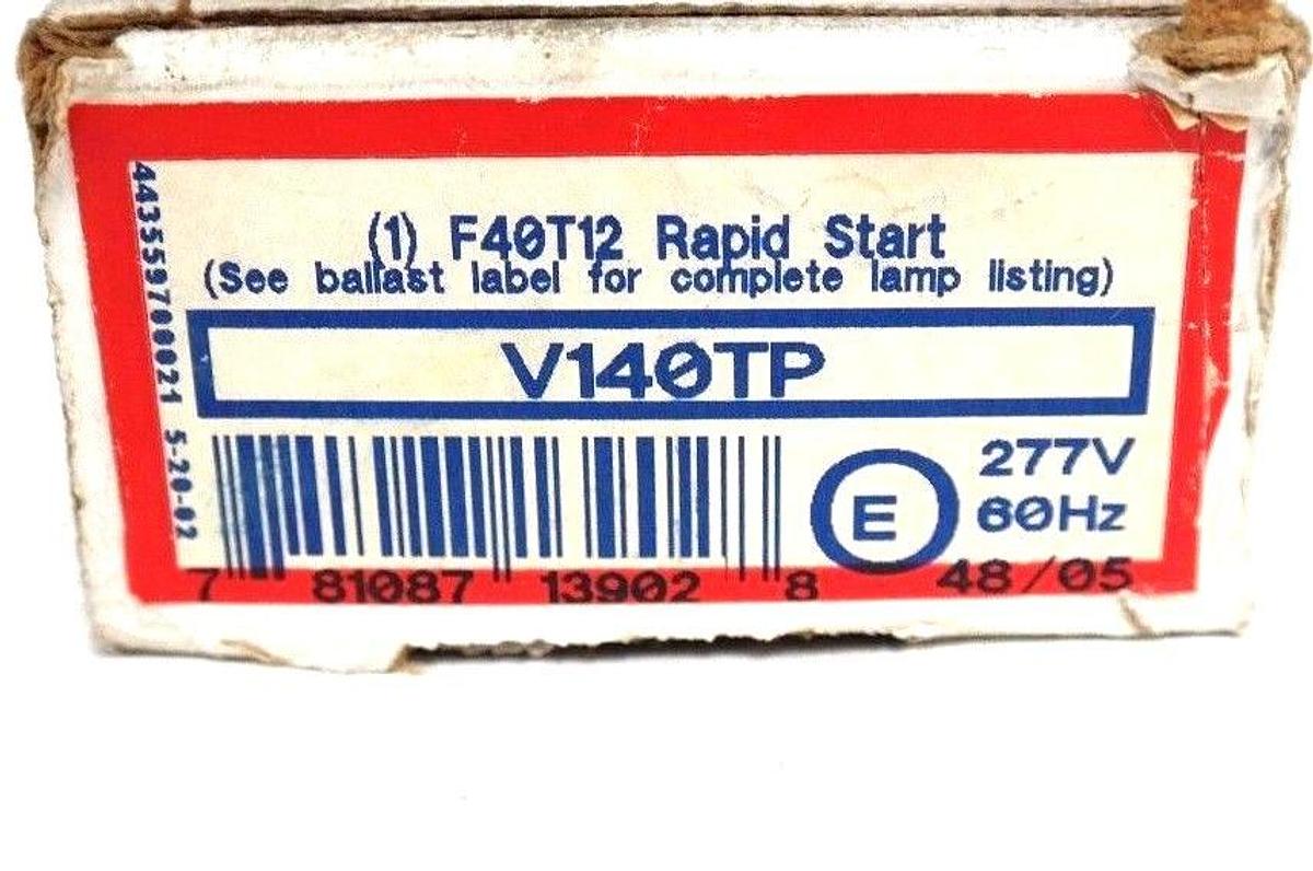 NIB ADVANCE V140TP RAPID START F40T12 BALLAST MARK III ENERGY SAVER V-140-2-TP