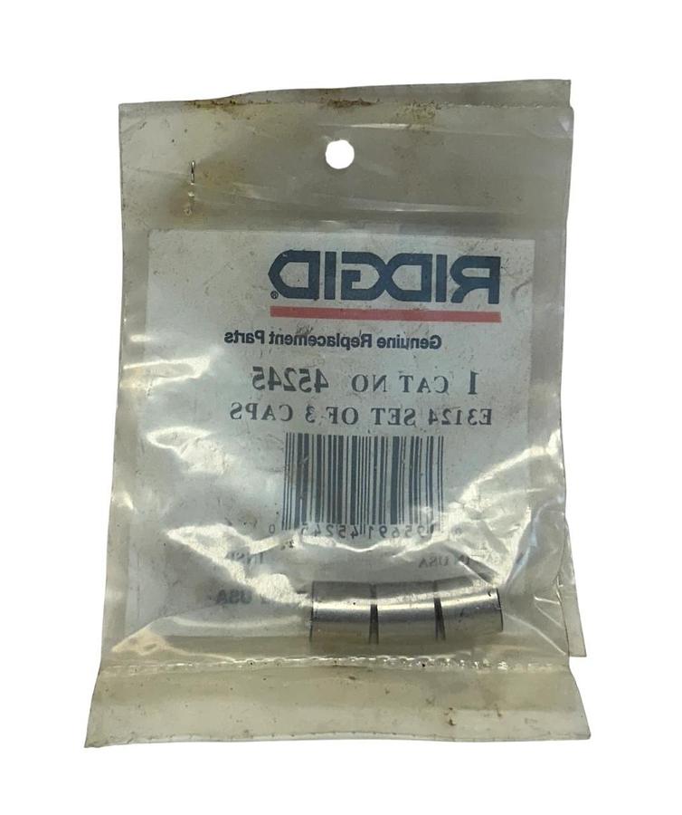 Used 3 RIDGID TOOL 45245 / E3124 SETS OF 3 CAPS (9 TOTAL) 3 BAGS OF 3 NSFS