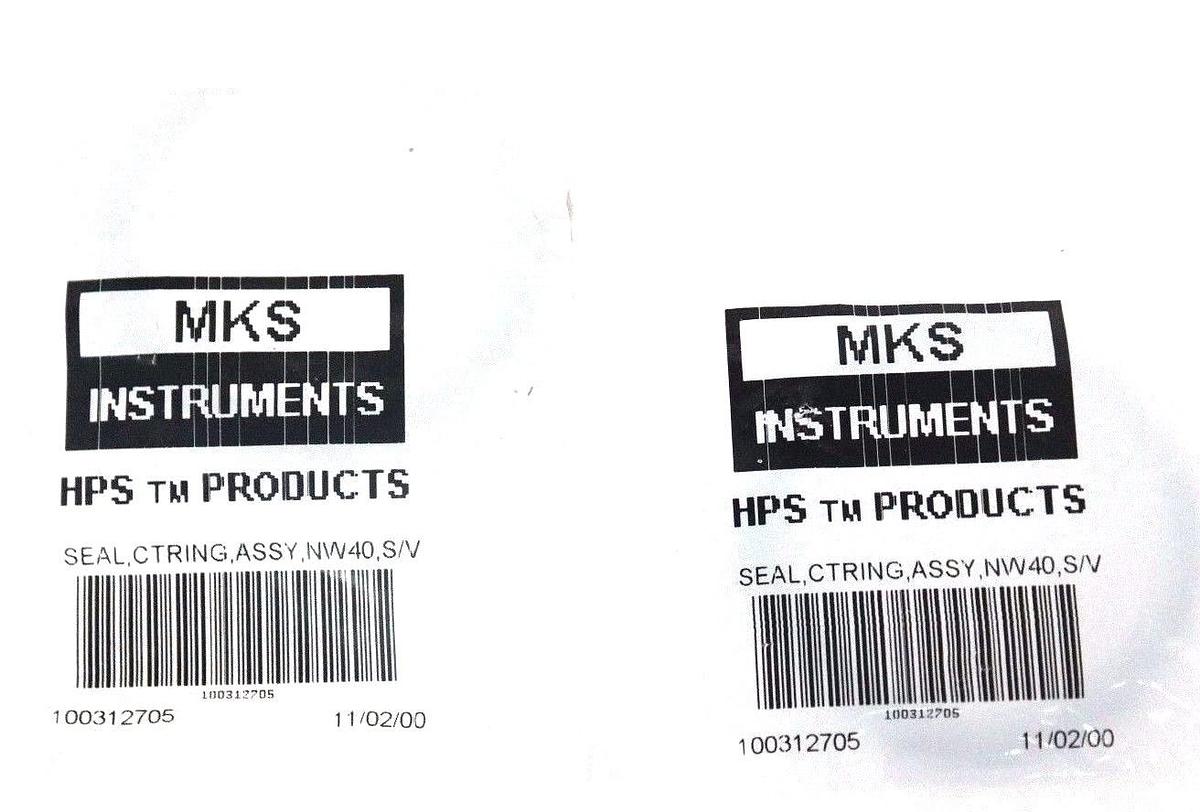 Used LOT OF 2 NEW MKS 100312705 SEAL, CTRING, ASSY, NW40, S/V