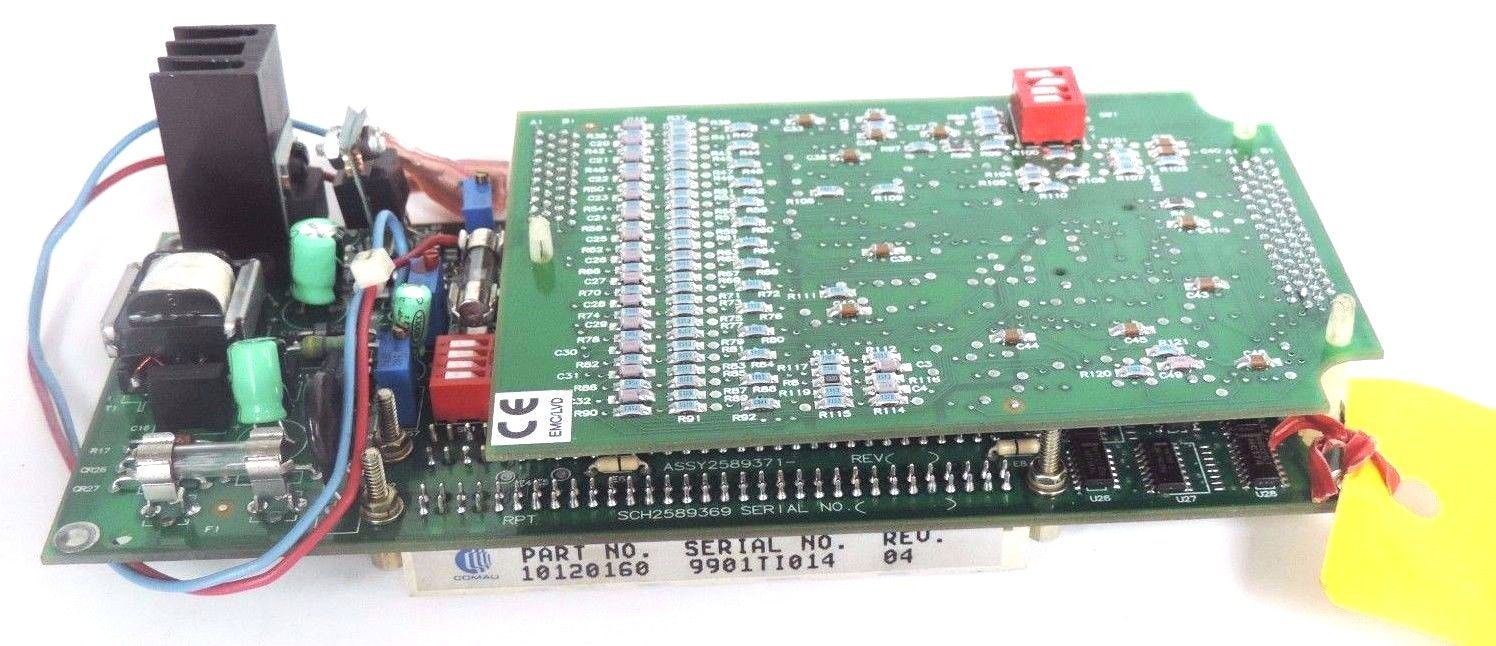 Used COMAU 10120160 PROCESS CONTROL BOARD ASSEMBLY REV. 04