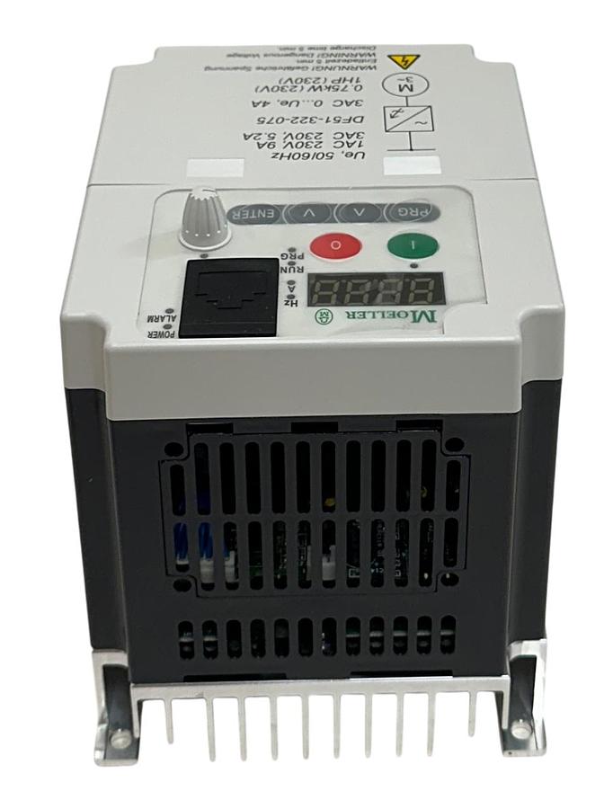 Used EATON MOELLER DF51-322-075 / DF51322075 FREQUENCY INVERTER 0.75kW/1HP 4A NSMP
