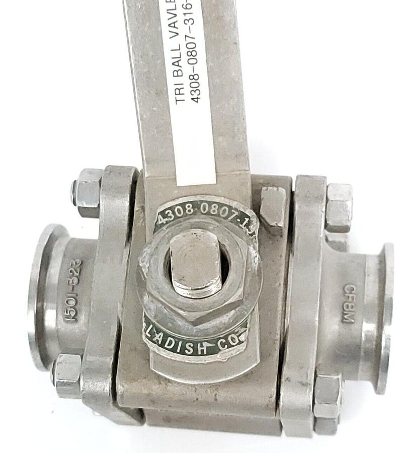 NEW LADISH 4308-0807-15 BALL VALVE 1-1/2'' 316SS 4308-0807 4308080715