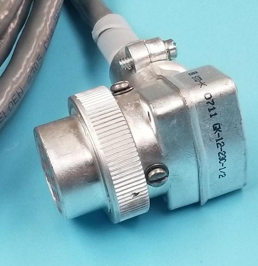 Used NEW ITT CANNON GK-12-23C-1/2 STANDARD K CONNCTOR STD-K 12C 90 DEG. PLUG SK