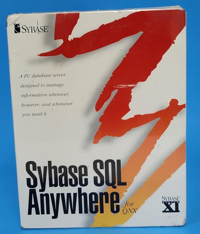 Used NEW SEALED SYBASE SQL ANYWHERE FOR QNX SUPPORTS WINDOWS 95, NT SSA 5.5.04
