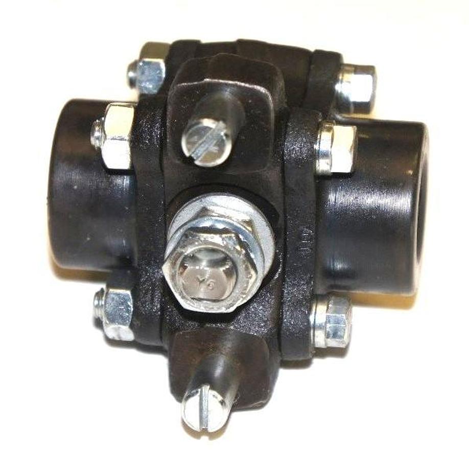 Used WORCESTER 3/8-4446PMSE-R2 BALL VALVE BODY CS TRIM SS MAX TEMP:500F 3/8" NPT