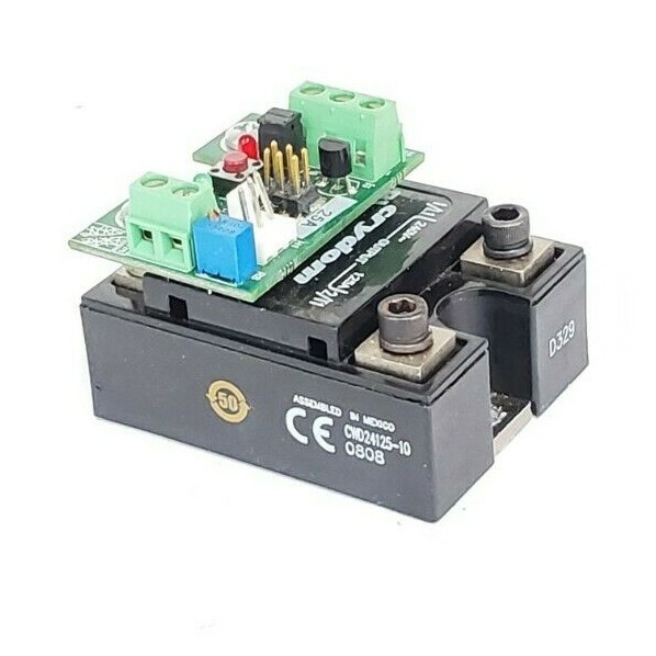 Used CRYDOM CWD24125-10 RELAY W/ ECD 25MW1-682-401C BOARD CWD2412510