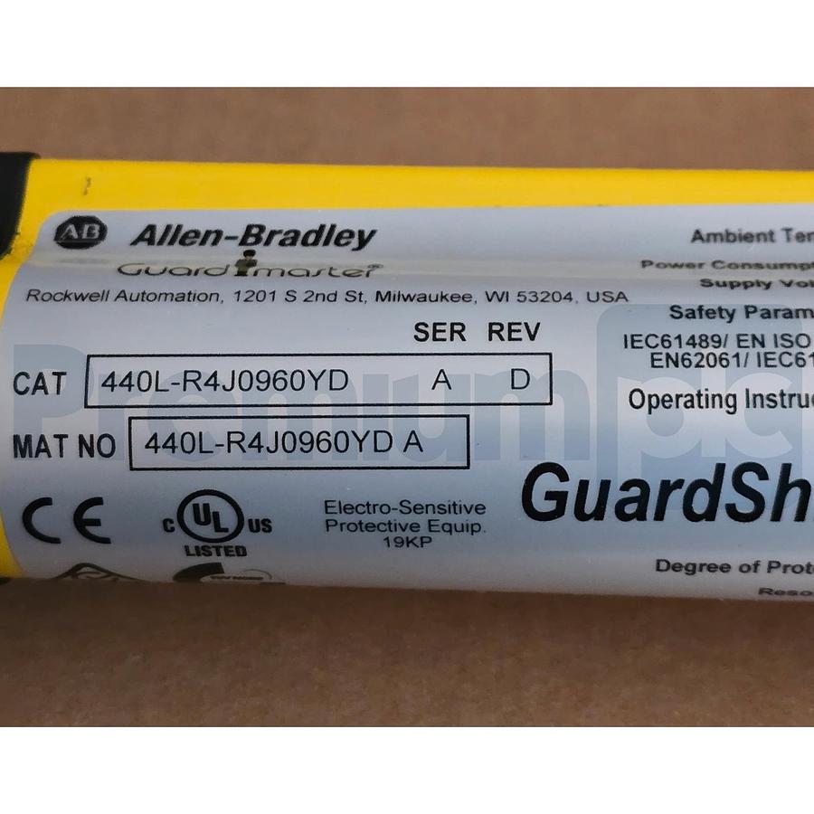 Used Allen-Bradley 440L-R4J0960YD /A GuardShield Safety Light Curtain Receiver NSMP