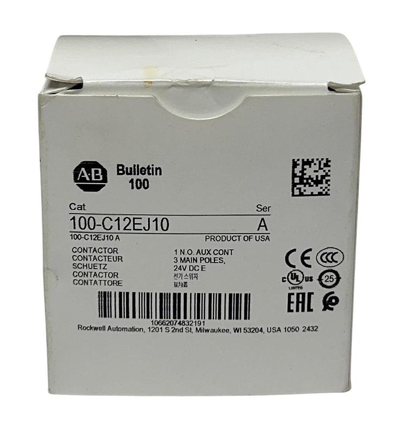ALLEN BRADLEY 100-C12EJ10 /A BULLETIN 100 CONTACTOR 24VDC 3-POLE OEM NSMP