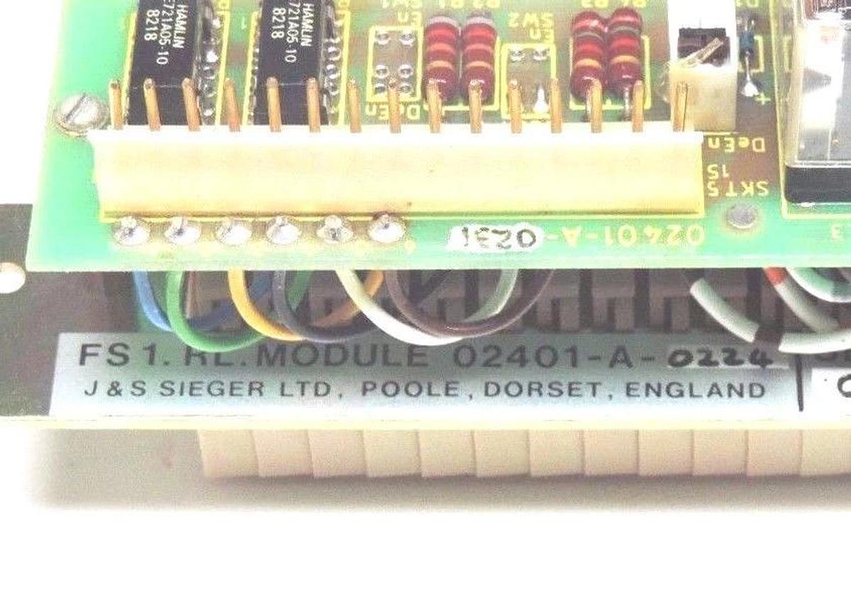 Used J&S SIEGER LTD 02401-A-0224 RELAY MODULE 02401A0224