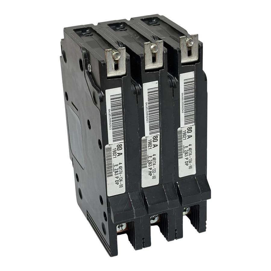 Square D EDB34080 80A 3 Pole 480Y/277V E-Frame Circuit Breaker New In Box