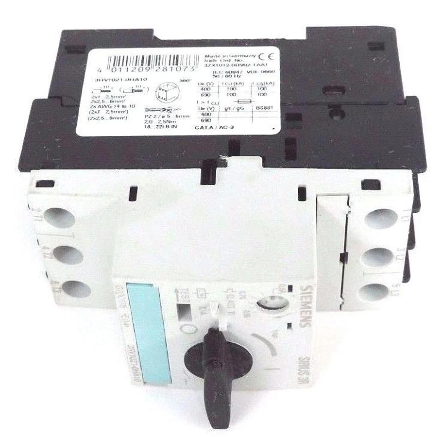 Used SIEMENS 3RV1021-0HA10 CIRCUIT BREAKER 3RV10210HA10