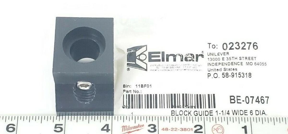 Used NEW ELMAR BE-07467 BLOCK GUIDE 1-1/4'' WIDE 6'' DIA. BE07467