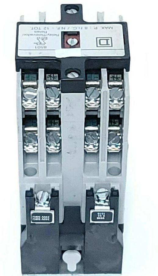 NEW SQUARE D 8501-X080 CONTROL RELAY TYPE X, SER A, 8501XO80, 9998-X53 COIL