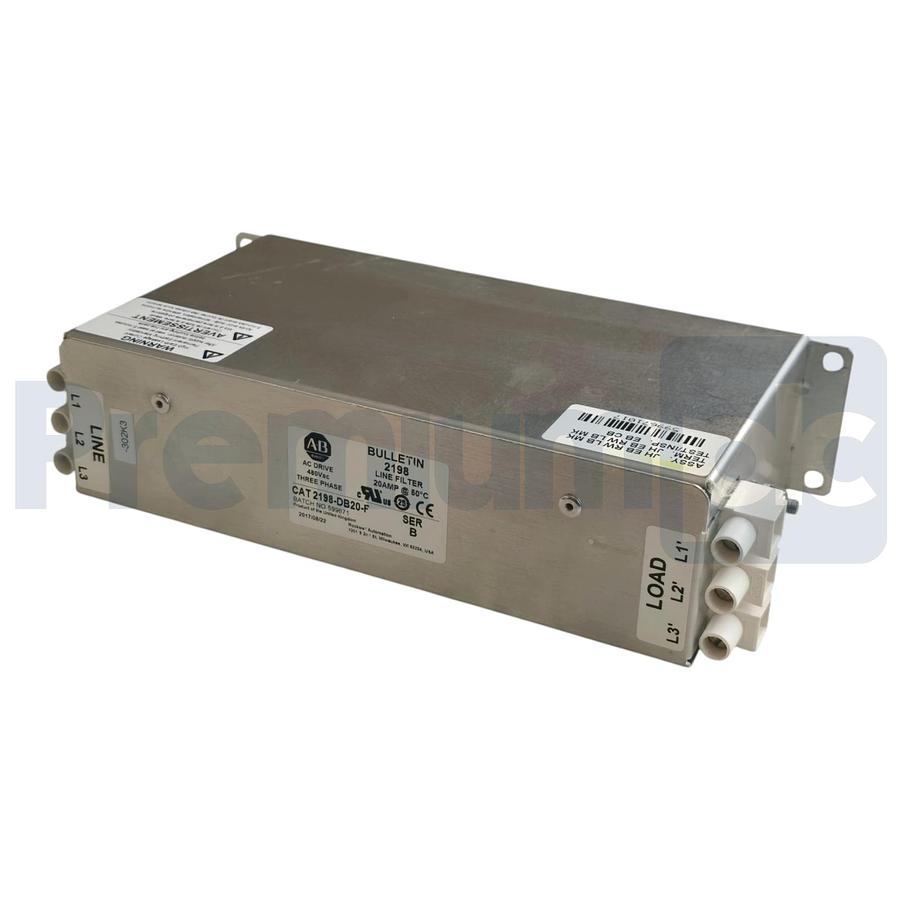 Used Allen-Bradley 2198-DB20-F /B Kinetix 5500 AC EMC Line Filter 20A 3-Ph 2198DB20F