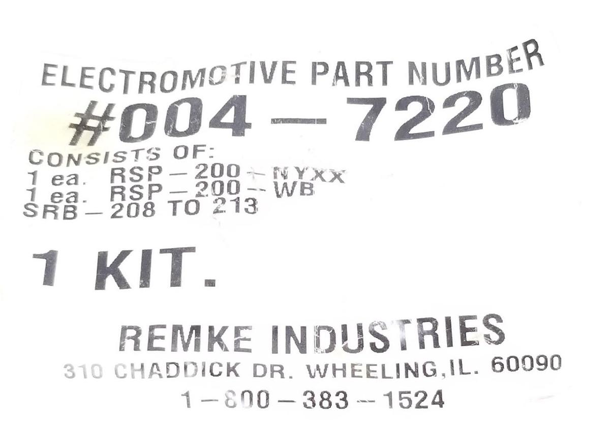 Used NEW REMKE 004-7220 KIT 0047220 (INCOMPLETE)