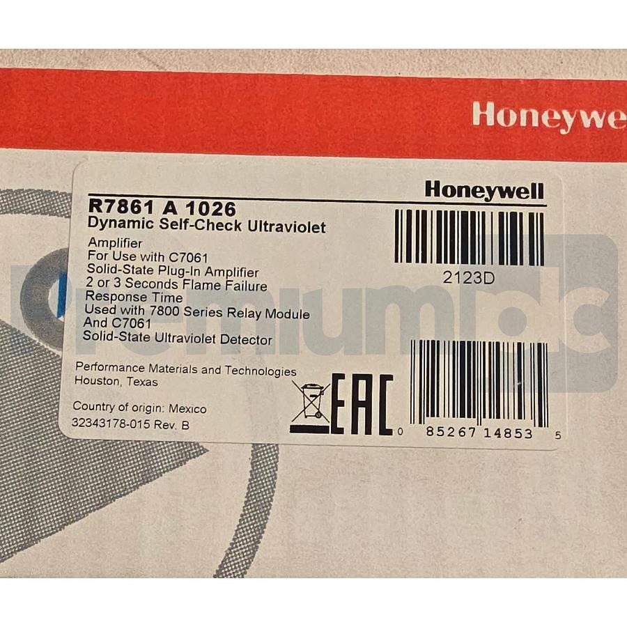 Honeywell R7861A1026 7800 Series Dynamic Self-Check UV Flame Amplifier NSMP