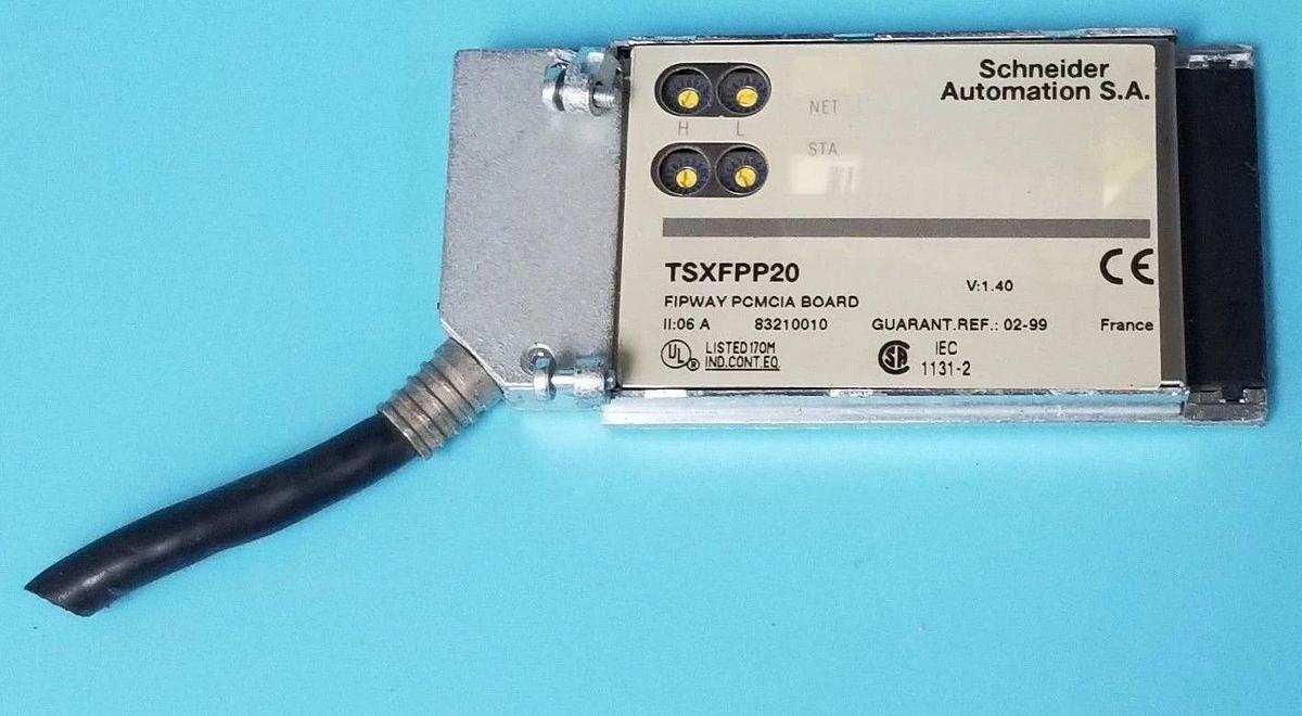 Used SCHNEIDER AUTOMATION TSXFPP20 FIPWAY PCMCIA BOARD V: 1.40