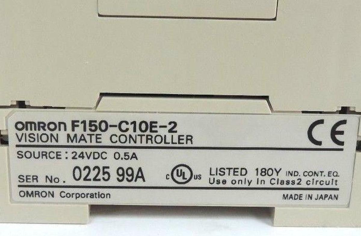 Used OMRON F150-C10E-2 VISION MATE CONTROLLER W/ F150-A20 2 CAMERA UNIT & KEYPAD
