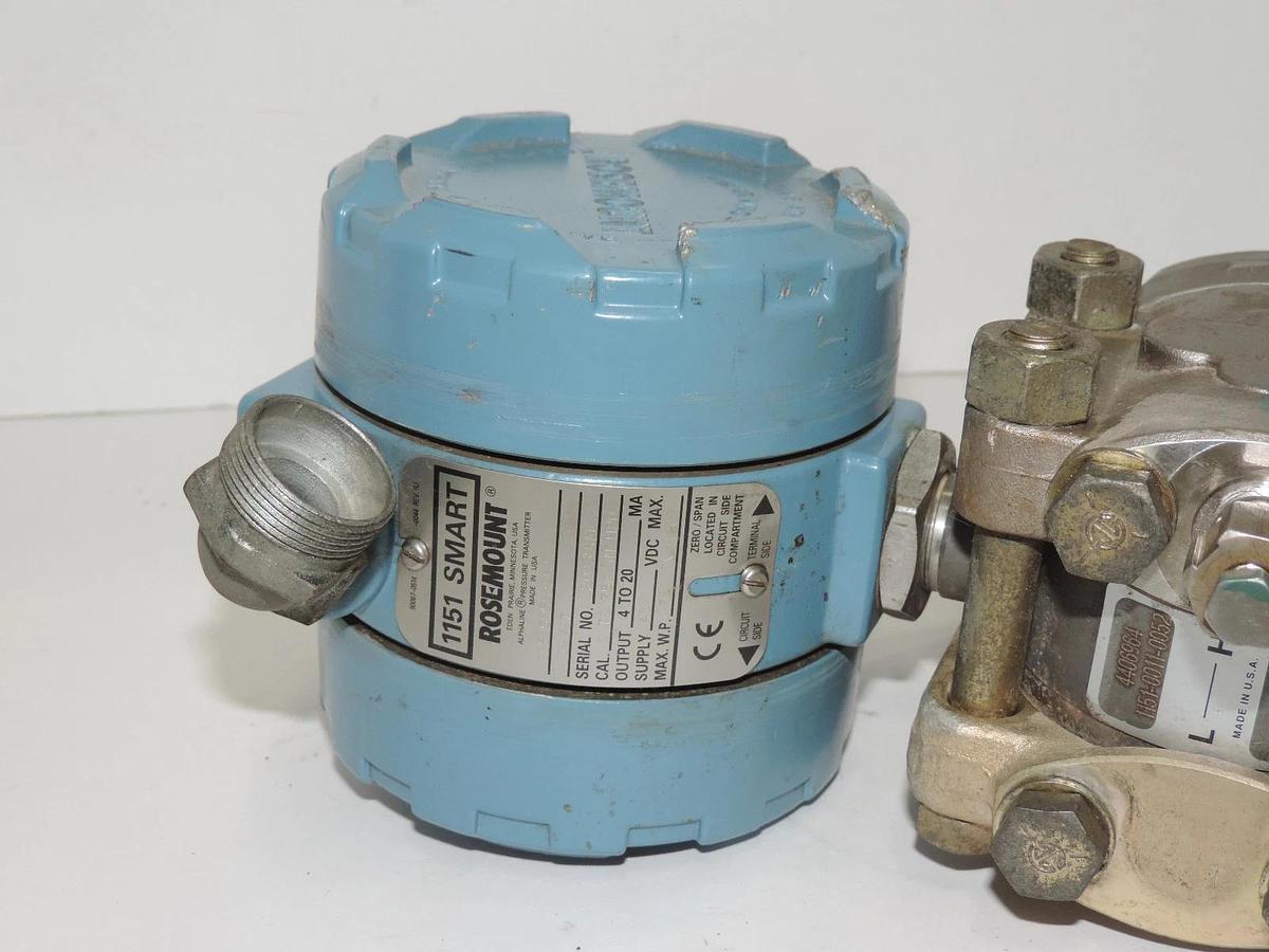 Used ROSEMOUNT 1151 SMART TRANSMITTER P/N 01151-0934-0004 WITH 4406964 1151-0011-0052