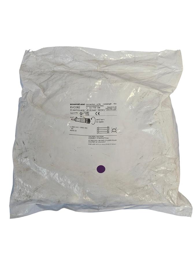 Used NEW IFM EFECTOR ADOGH040MSS0015H04 CONNECTING CABLE WITH SOCKET EVC082