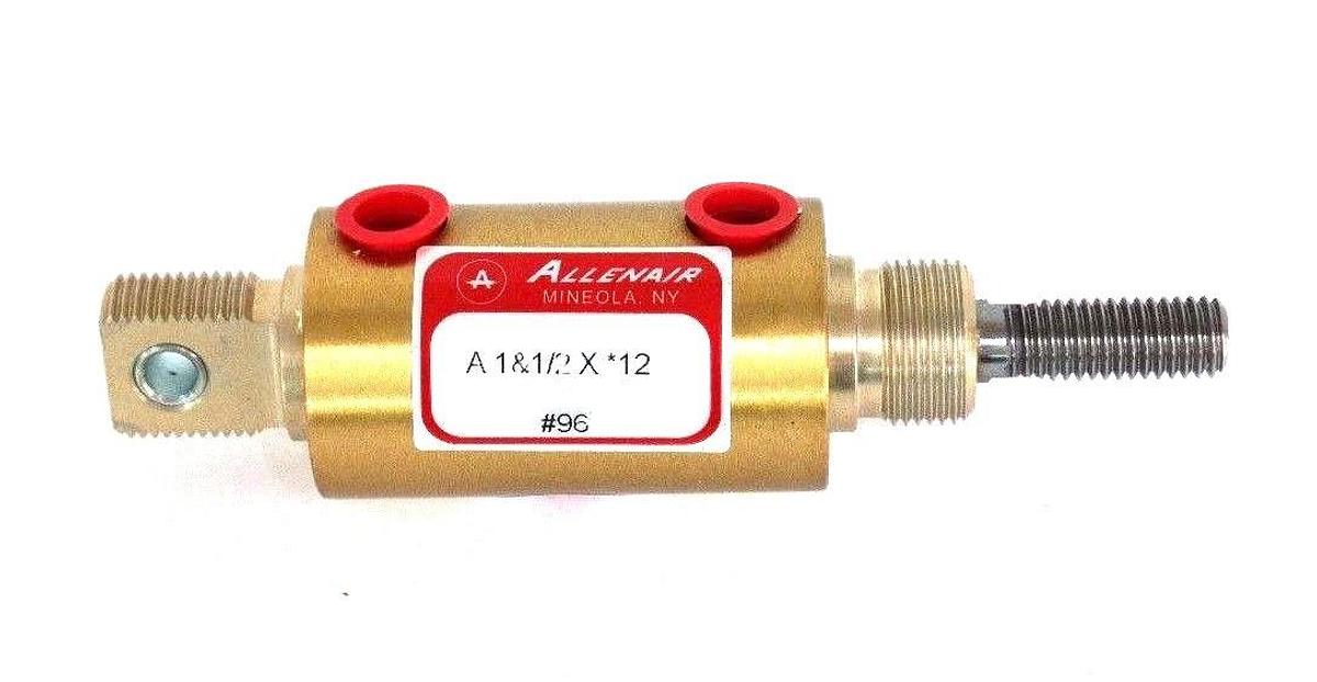 Used NIB ALLENAIR A 1-1/2 X *12 #96 BRASS AIR CYLINDER