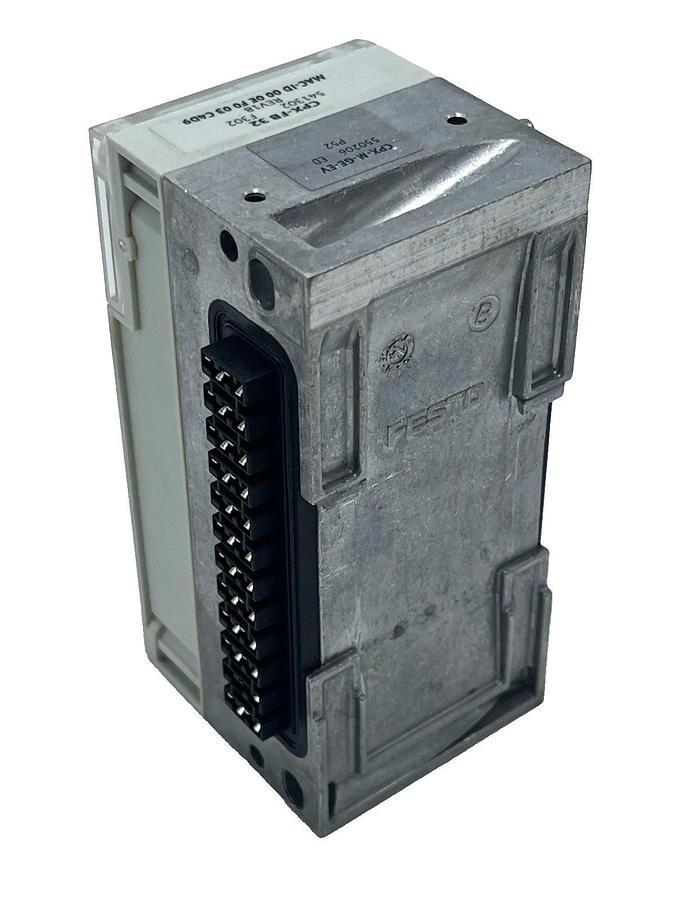 Used Festo CPX-FB32 Bus Node REV 18 (541302) with CPX-M-GE-EV Interlinking Block