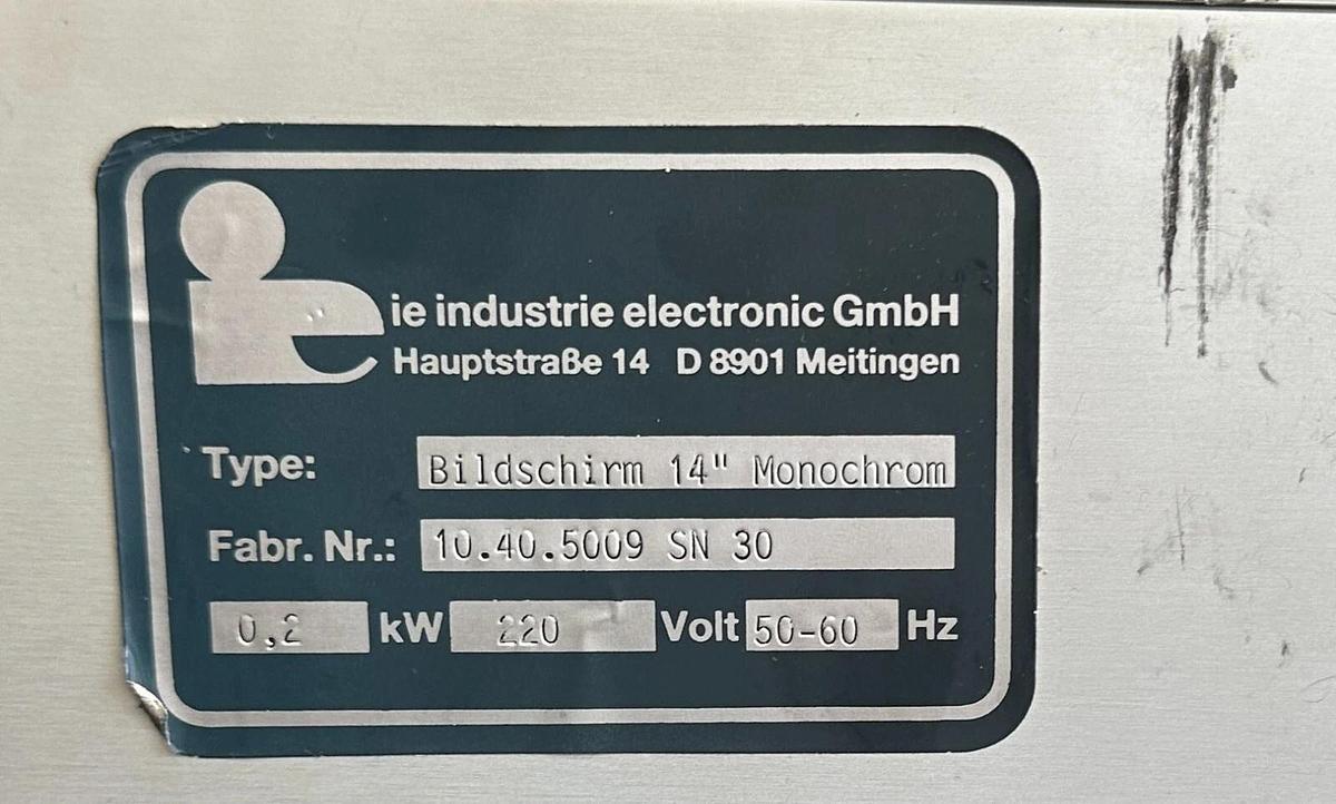 Used IE INDUSTRIE ELECTRONIC 14'' MONOCHROME SCREEN 10.40.5009 SN 30 0.2kW 220V