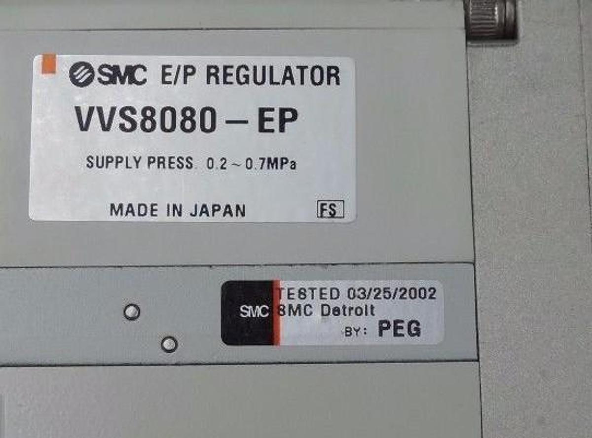 Used NEW SMC VVS8080-EP E/P REGULATOR SUPPLY PRESS: .2-.7MPA, VVS8080EP