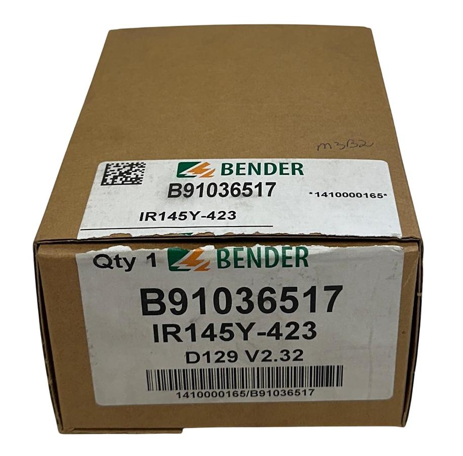 Used BENDER IR145Y-423 / B91036517 INSULATION MONITORING ISOMETER D129 V2.32 NSMP