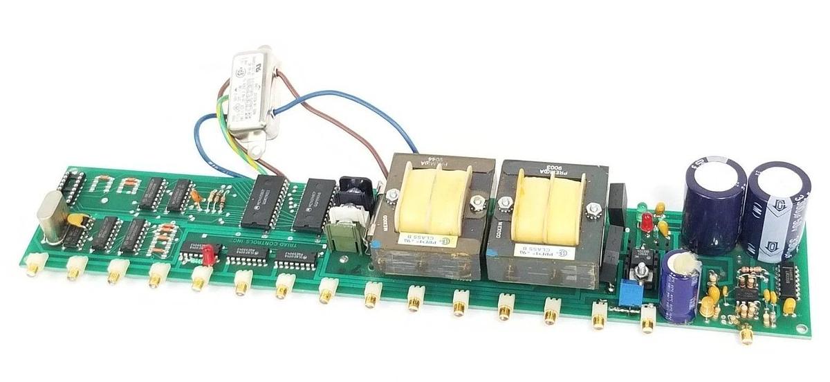 Used TRIAD CONTROLS INC. EB32MT1 POWER BOARD W/ CORCOM 2VB3 LINE FILTER