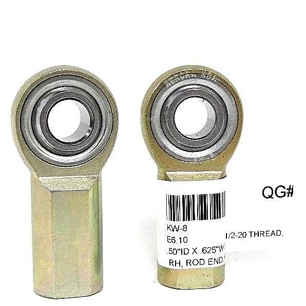 Used LOT OF 2 NEW AURORA KW-8 FEMALE ROD END BEARINGS KW8, .50'' ID X .625'' W