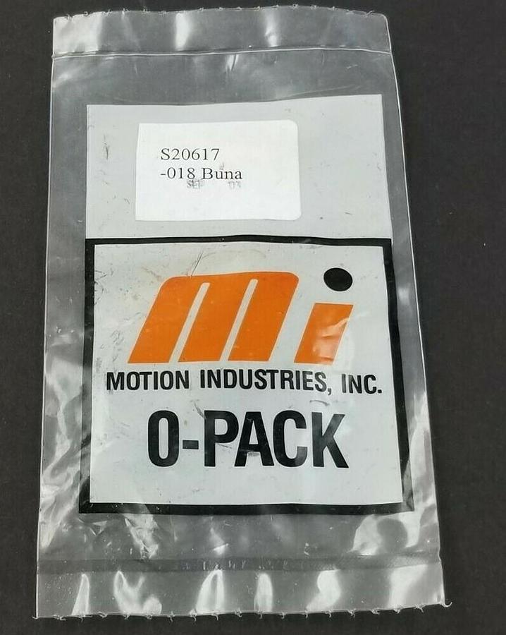 Used NEW BAG OF 10 MOTION INDUSTRIES 018 BUNA O-RINGS S20617 3/4" ID 7/8" OD 1/16" W