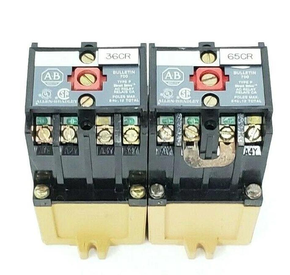 Used LOT OF 2 ALLEN BRADLEY 700-P400A1 SER. B RELAYS 700P400A1