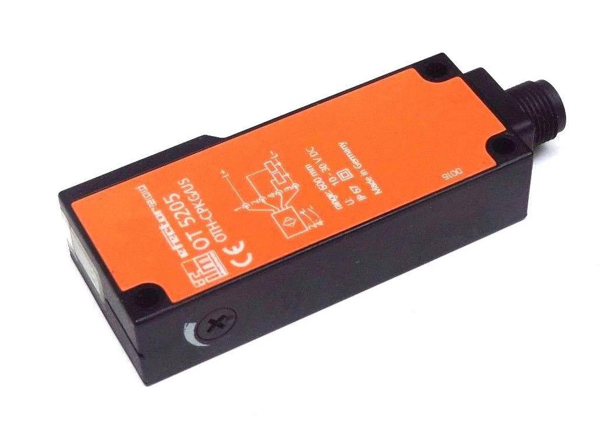 Used IFM EFECTOR OT 5205 REFLECTION SENSOR OTH-CPKG/US, 10-30VDC, RANGE: 600MM
