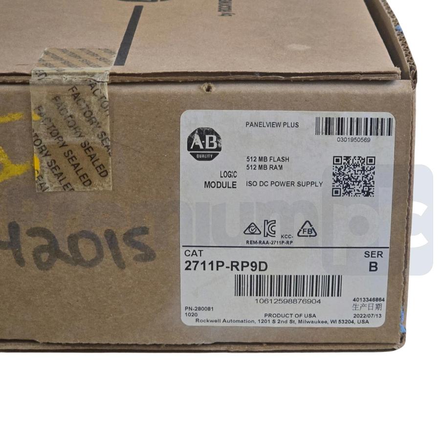 Used Sealed Pre-Owned Allen Bradley 2711P-RP9D /B PanelView Plus 6 512MB Logic Module
