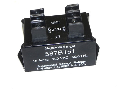 Used SUPPRESSURGE 587B151 AC POWERLINE PROTECTOR 15AMPS 120VAC 50/60HZ
