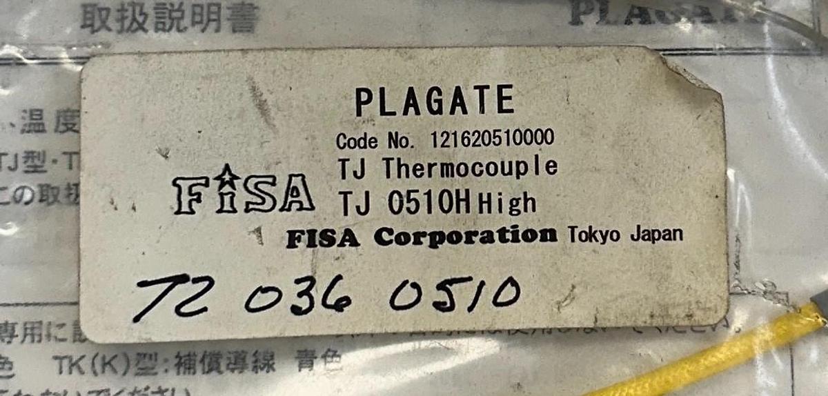 FISA 121620510000 PLAGATE TJ THERMOCOUPLE TJ 0510H HIGH 720360510 01091734 NSFS