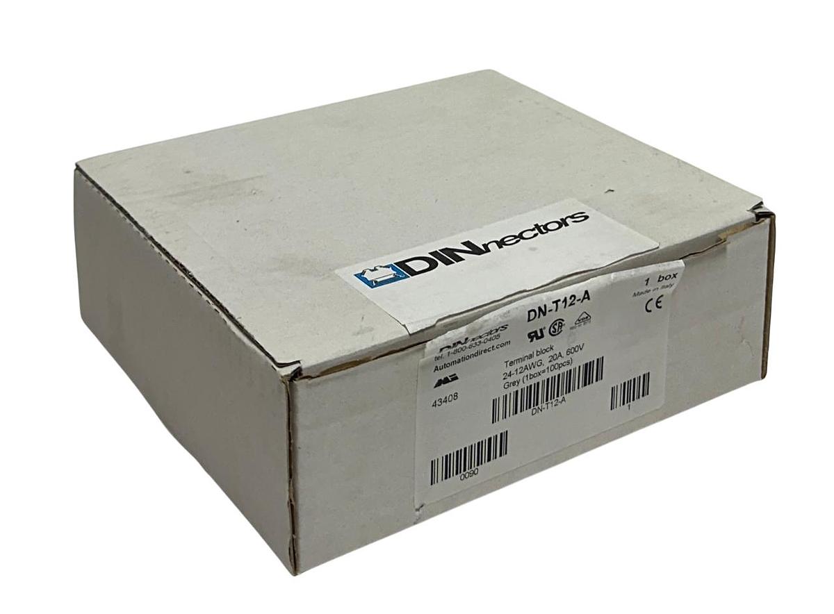 Used 95 AUTOMATIONDIRECT DN-T12-A / DNT12A DINnectors TERMINAL BLOCKS 20A 600V NSMP