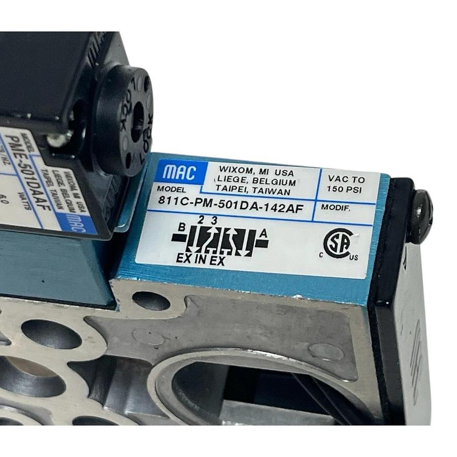 MAC Valves 811C-PM-501DA-142AF Pneumatic 3-Way Solenoid Valve 800 Series - NSNP