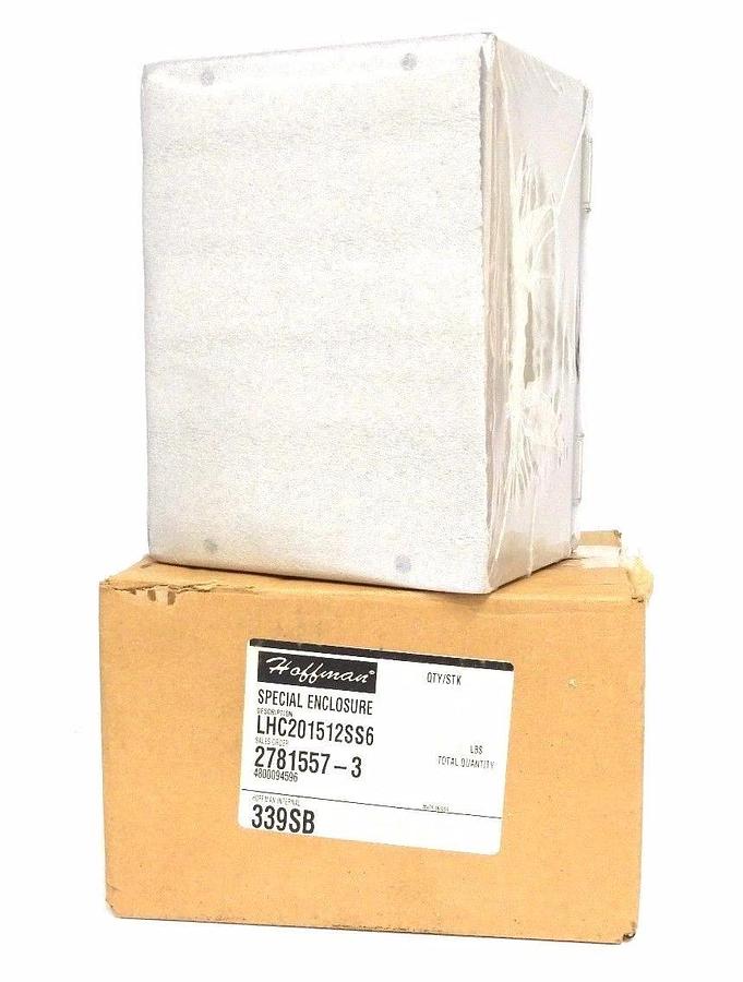 Used NIB HOFFMAN LHC201512SS ENCLOSURE STAINLESS STEEL 4X HINGED COVER LHC201512SS6