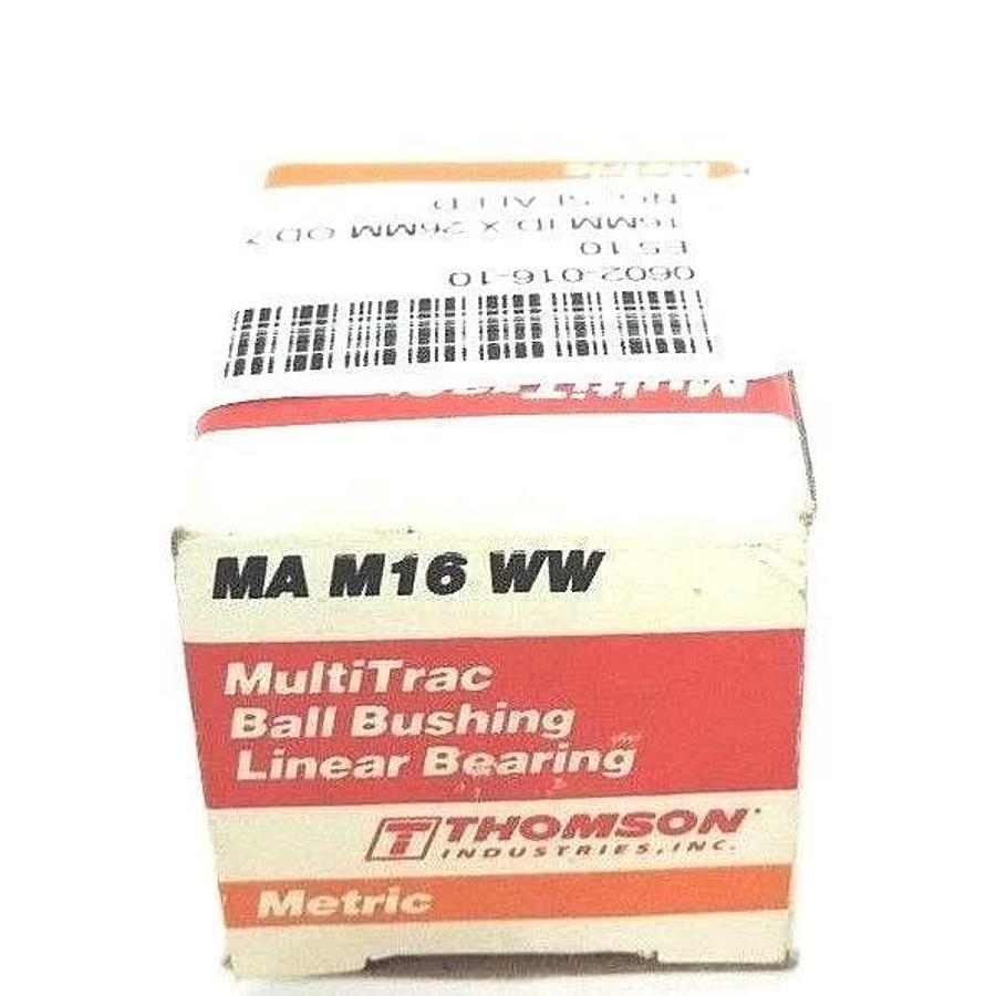 Used NIB THOMSON MA M16 WW MULTITRAC BALL BUSHING LINEAR BEARING MAM16WW
