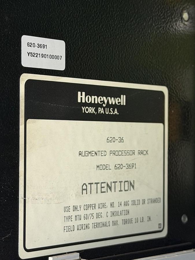 Used HONEYWELL 620-3691 AUGMENTED PROCESSOR RACK 6203691 W/ (5) 621-9900