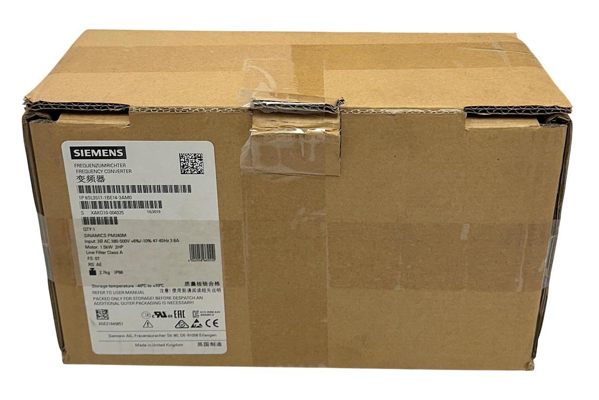 Used SIEMENS 6SL3517-1BE14-3AM0 / 6SL35171BE143AM0 SINAMICS PM240M POWER MODULE NSMP