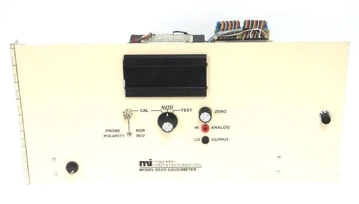 Used MAGNETIC INSTRUMENTATION INC. MODEL 8650 GAUSSMETER CHASSIS 115V, 1/2 AMP